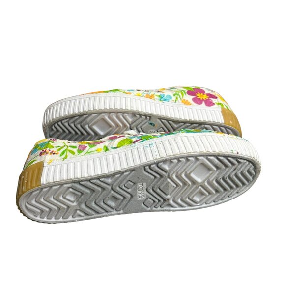 Floral Canvas Sneakers - Multicolor Toms 7.5 / 8 - Picture 5 of 9